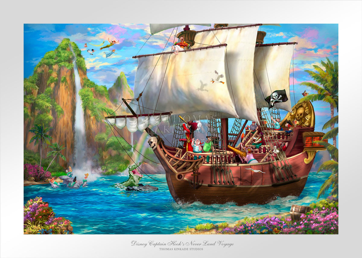 Captain Hook's Never Land Voyage Disney & Pixar Peter Pan Captain Hook (Art Print)