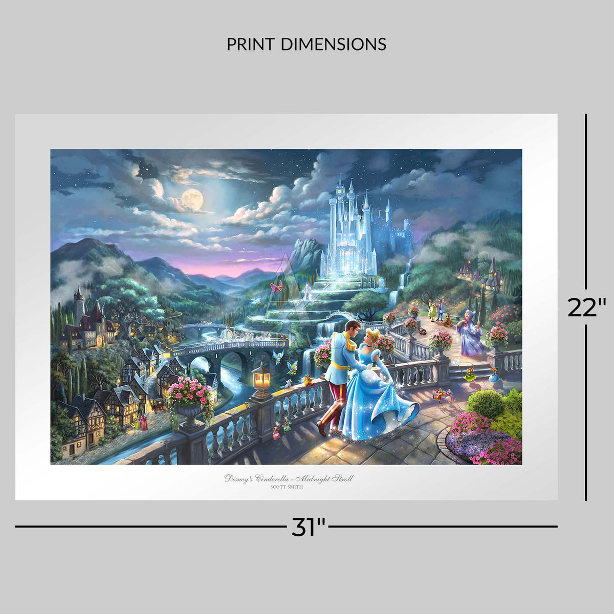 Cinderella - Midnight Stroll Disney & Pixar (Art Print)