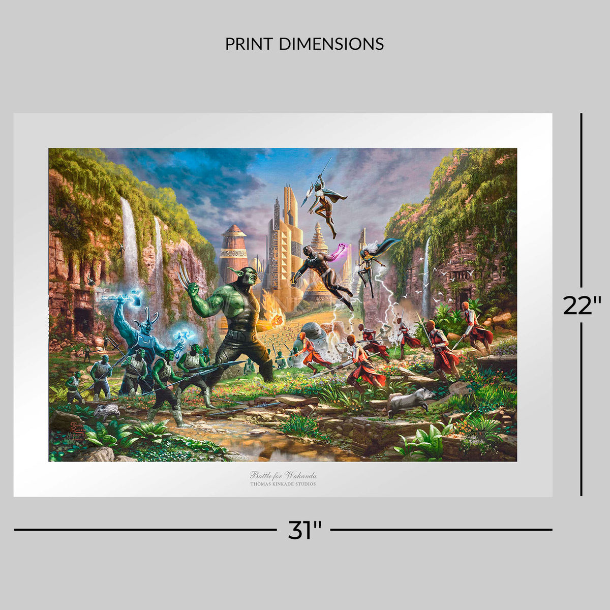 Battle for Wakanda Marvel Black Panther (Art Print)