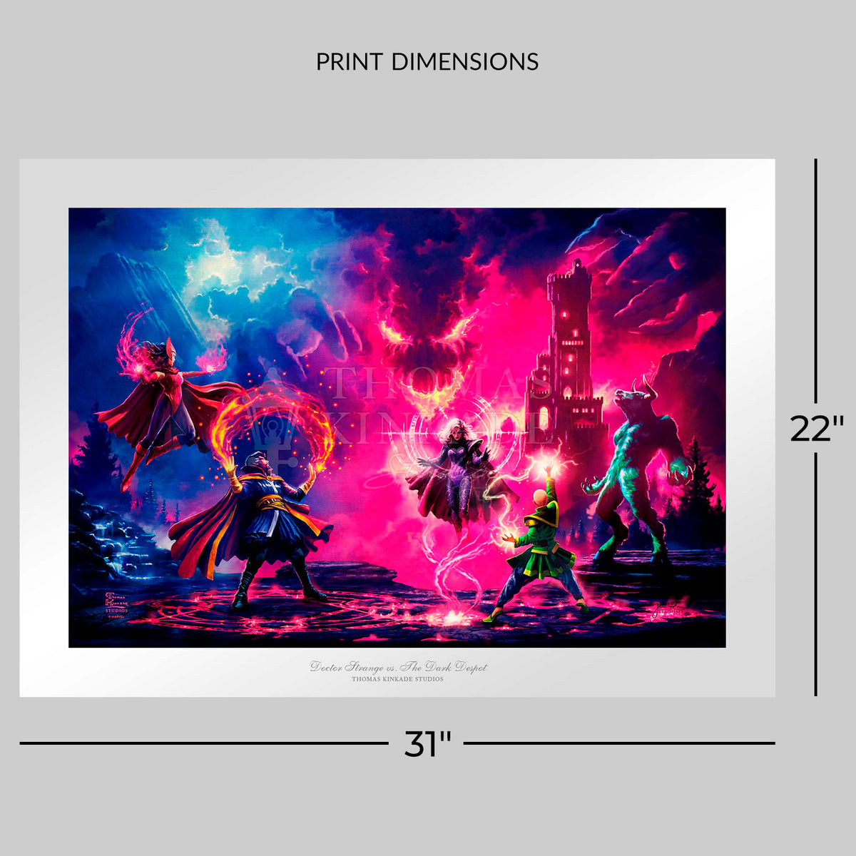Doctor Strange vs The Dark Despot Marvel Doctor Strange Scarlet Witch (Art Print)