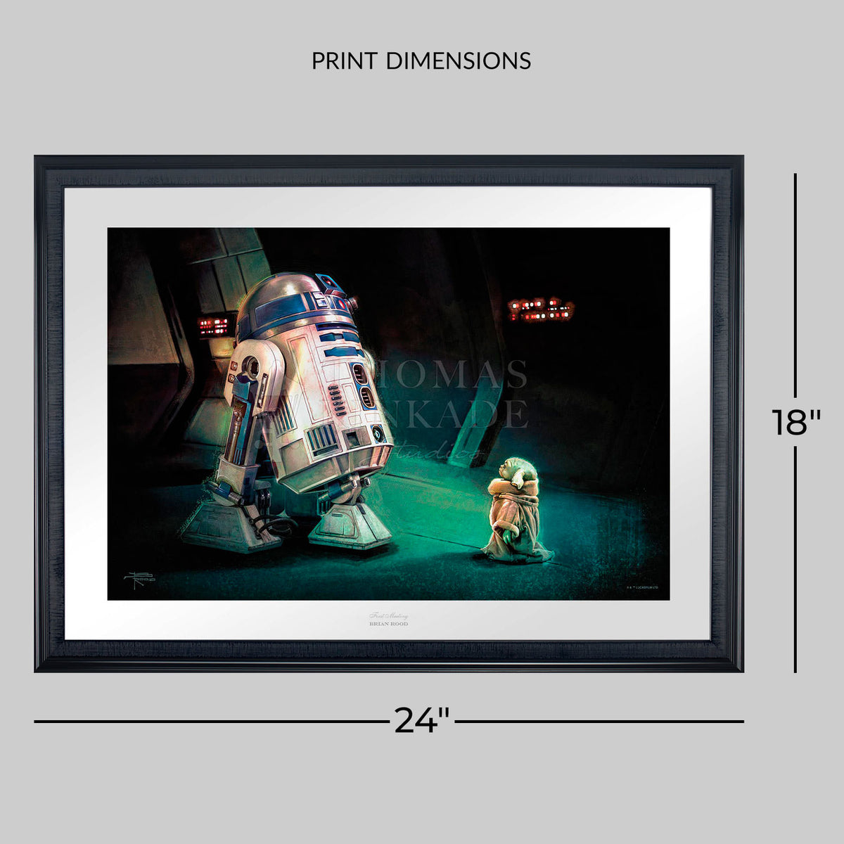 First Meeting Star Wars R2-D2 Grogu (Art Print)