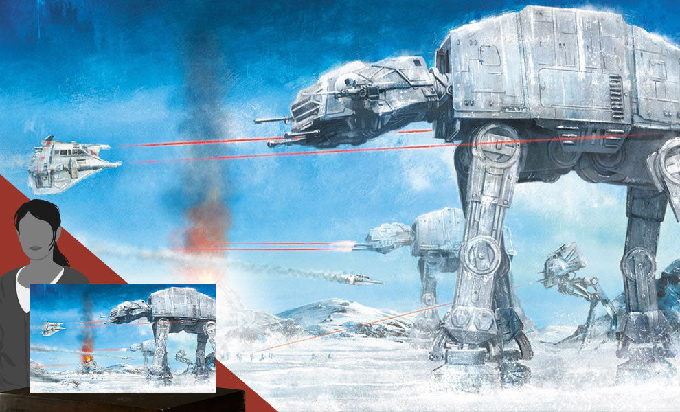 Assault on Echo Base Star Wars AT-AT (Art Print)