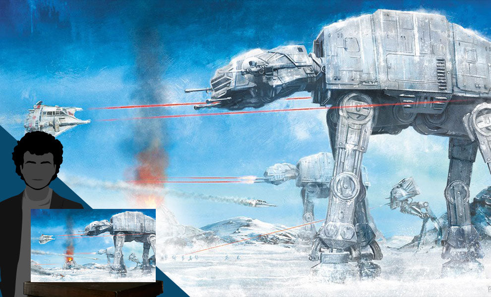 Assault on Echo Base Star Wars AT-AT (Art Print)