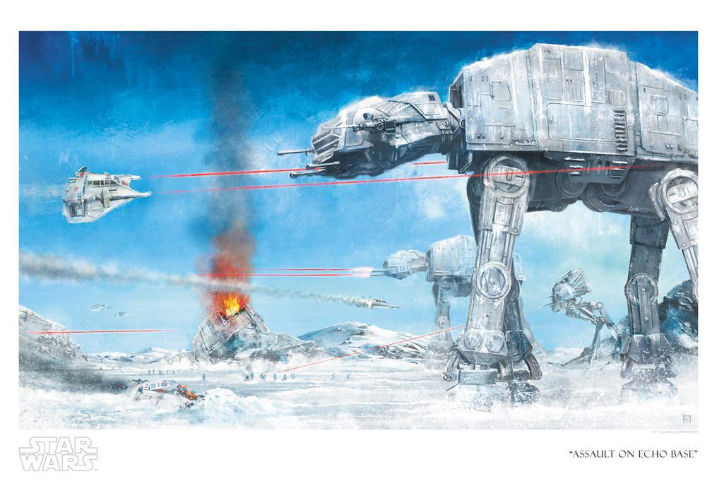 Assault on Echo Base Star Wars AT-AT (Art Print)