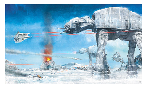 Assault on Echo Base Star Wars AT-AT (Art Print)