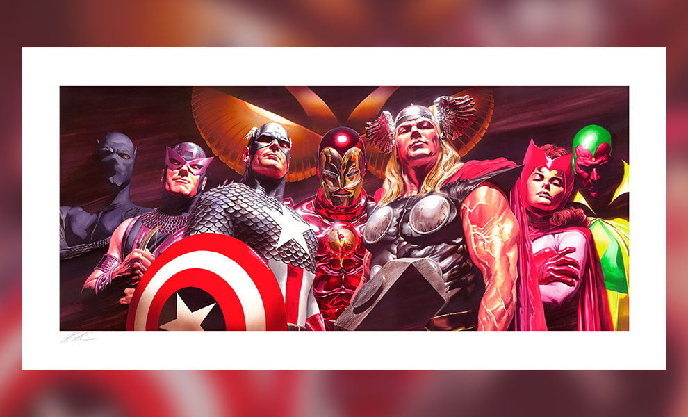 Assemble Marvel Captain America Iron Man (Art Print)