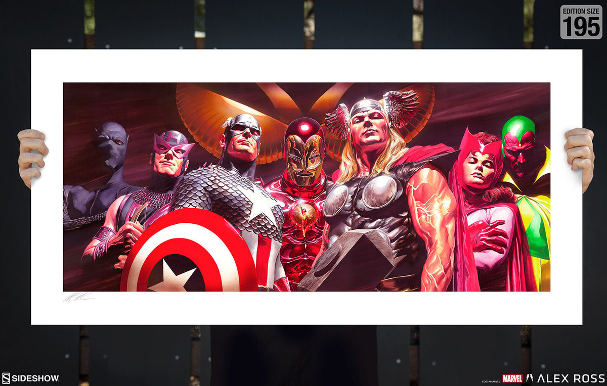Assemble Marvel Captain America Iron Man (Art Print)