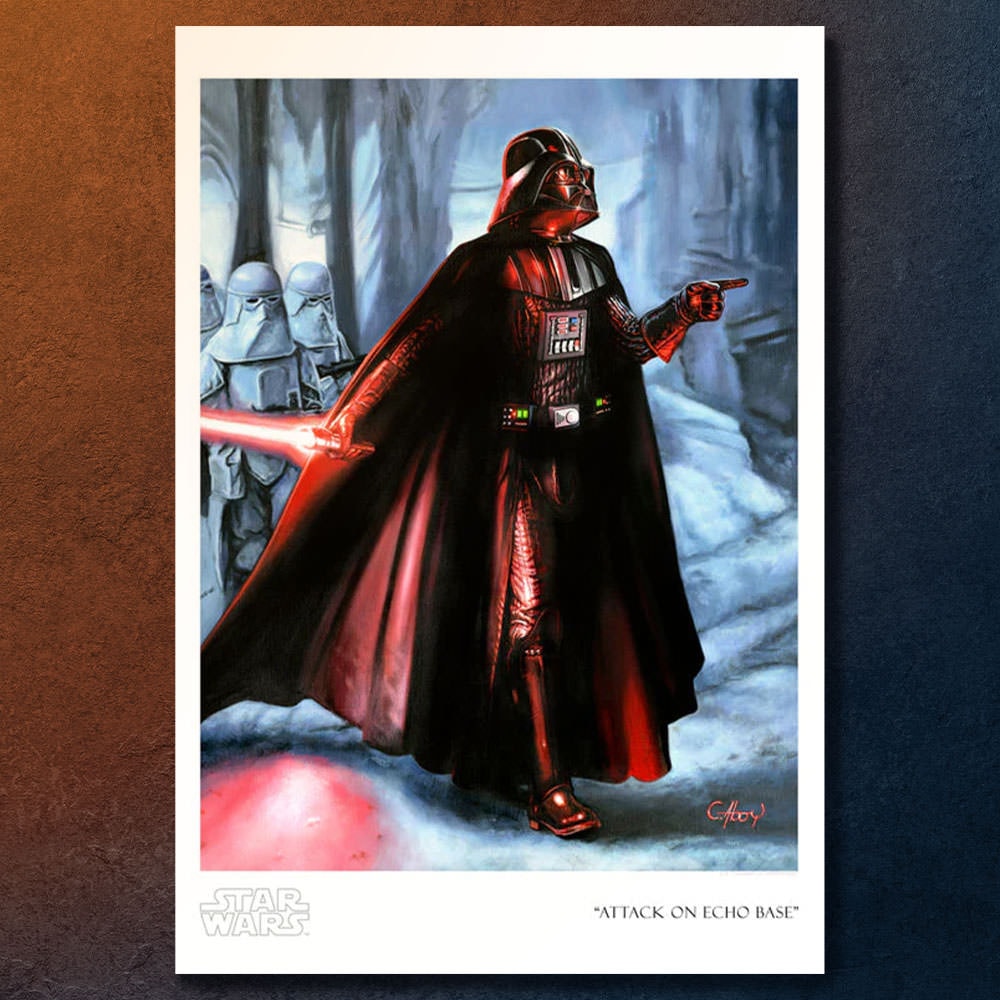 Attack on Echo Base Star Wars Darth Vader Snowtrooper (Art Print)