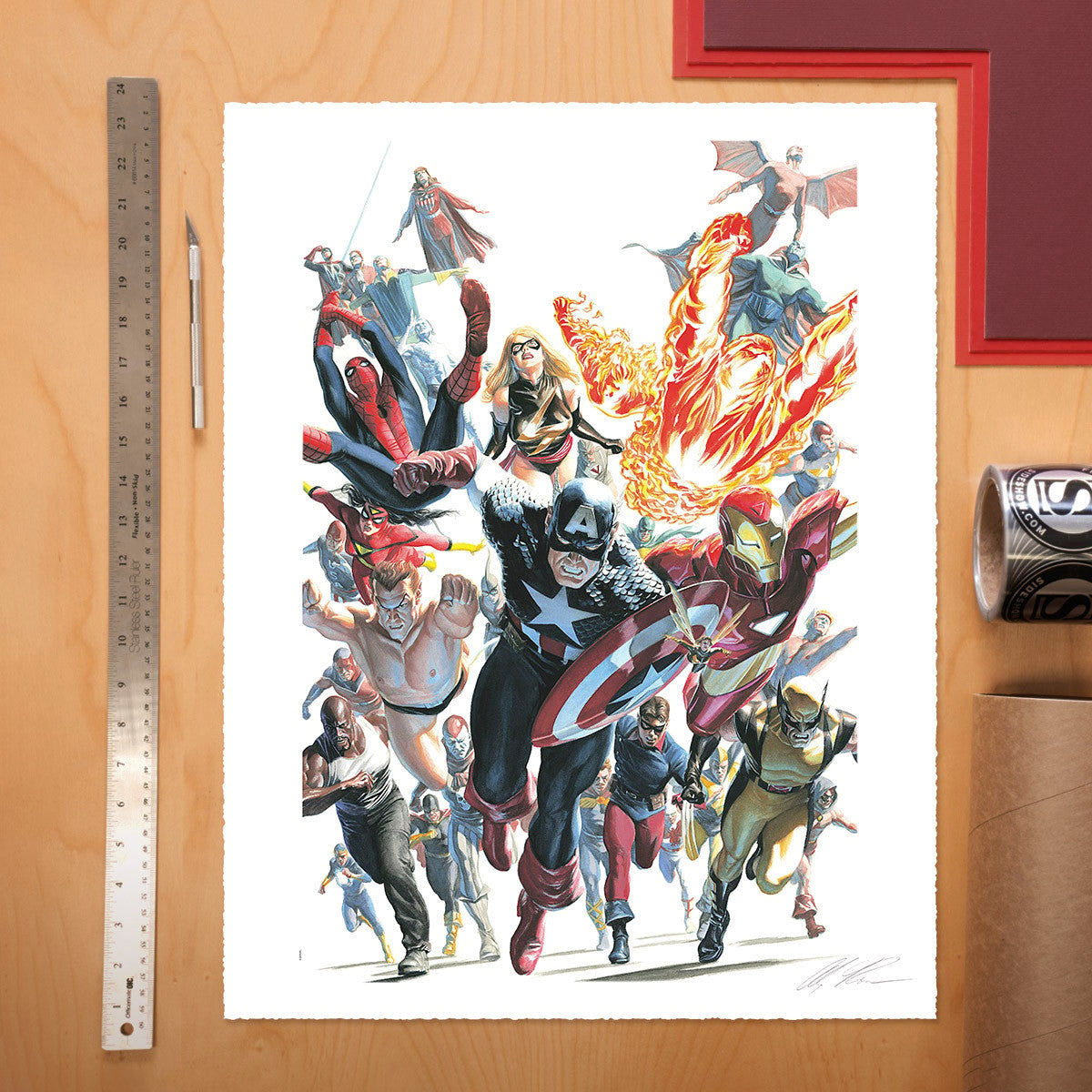 Avengers Invaders Marvel (Art Print)