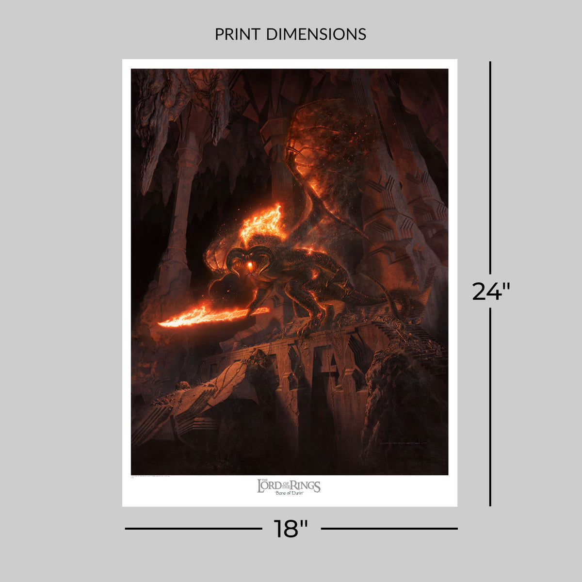 Bane of Durin The Lord of the Rings Balrog (Art Print)