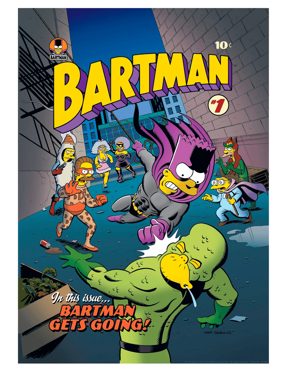 Bartman The Simpsons Bart Simpson (Art Print)