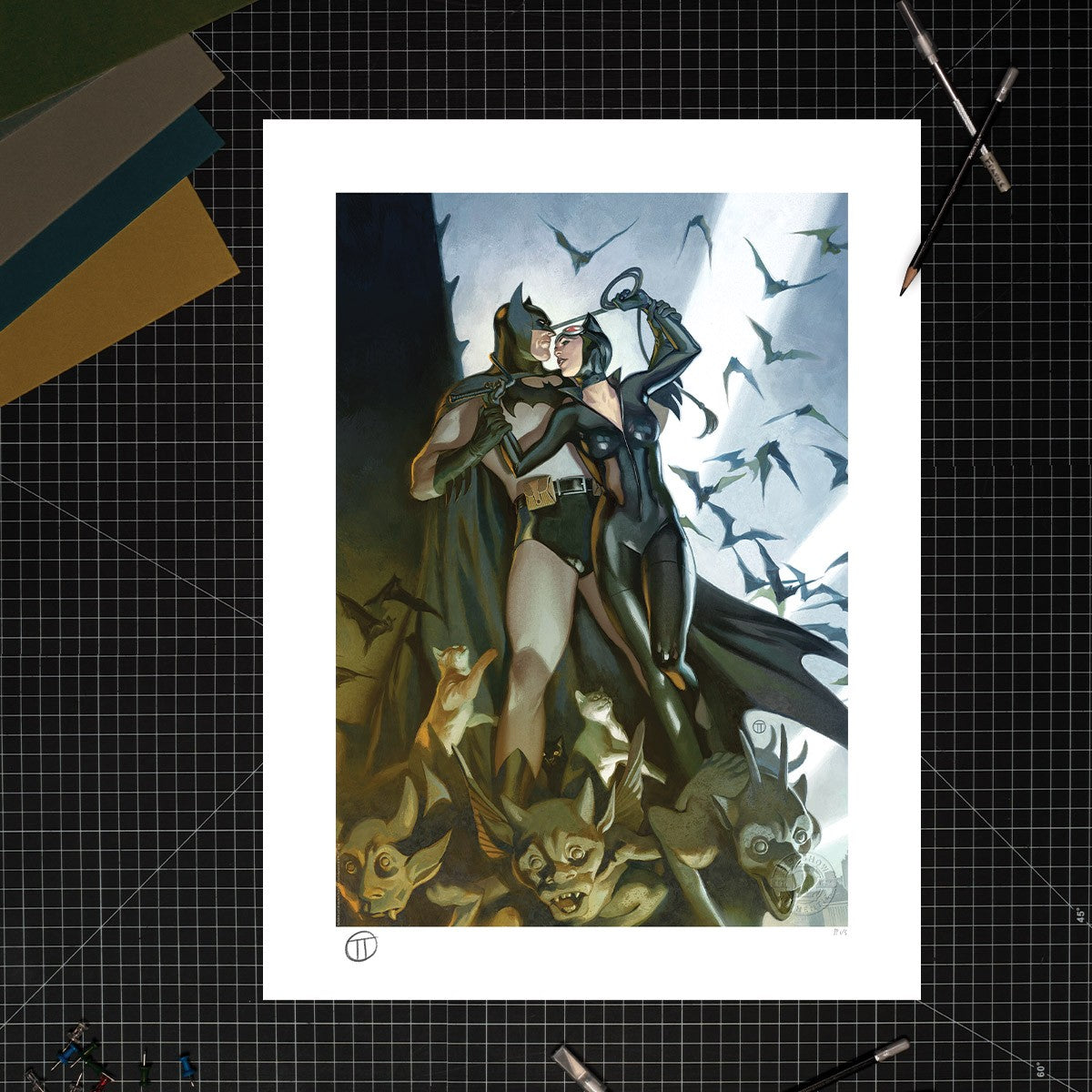 Batman & Catwoman DC (Art Print)