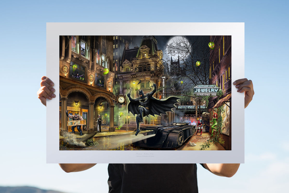 Batman Gotham City DC Batman Batmobile (Art Print)