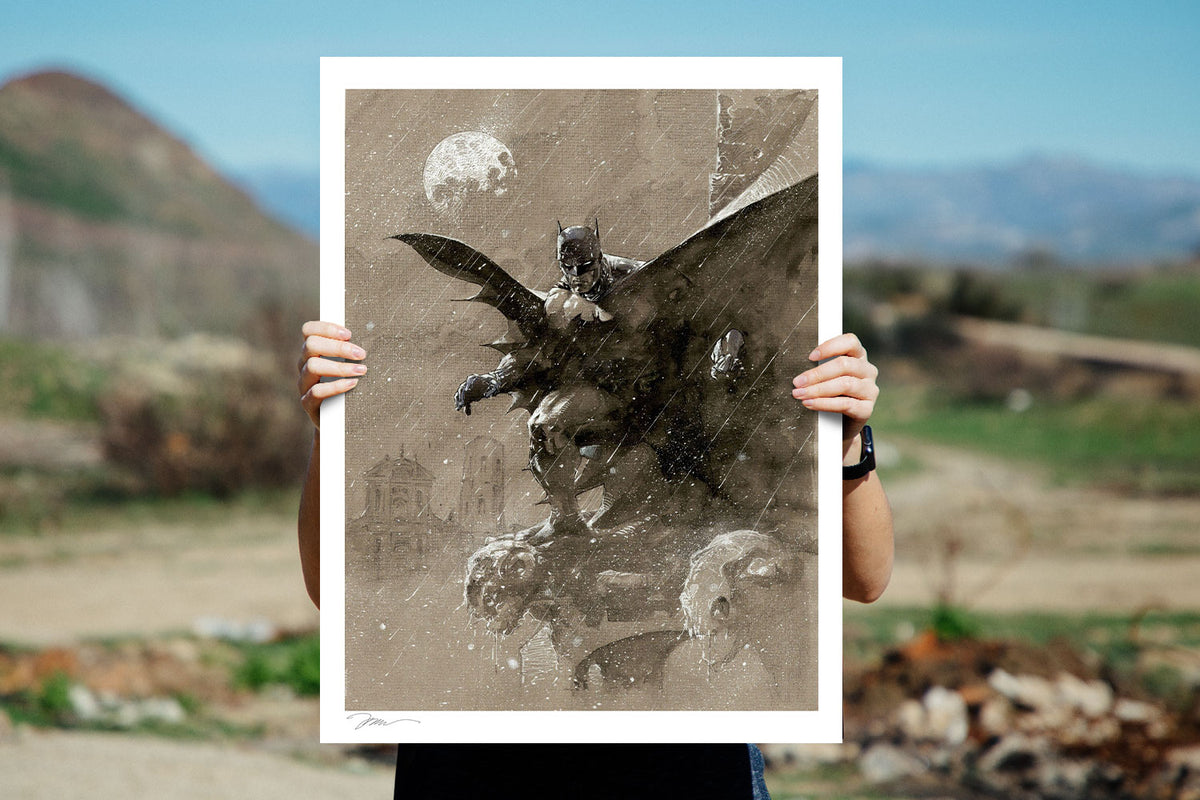 Batman Over San Prospero DC (Art Print)