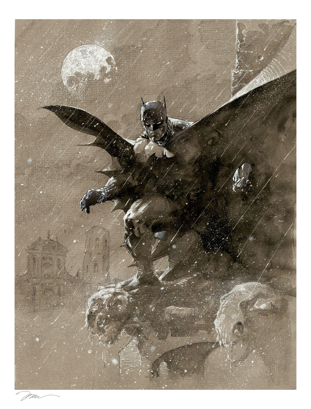 Batman Over San Prospero DC (Art Print)
