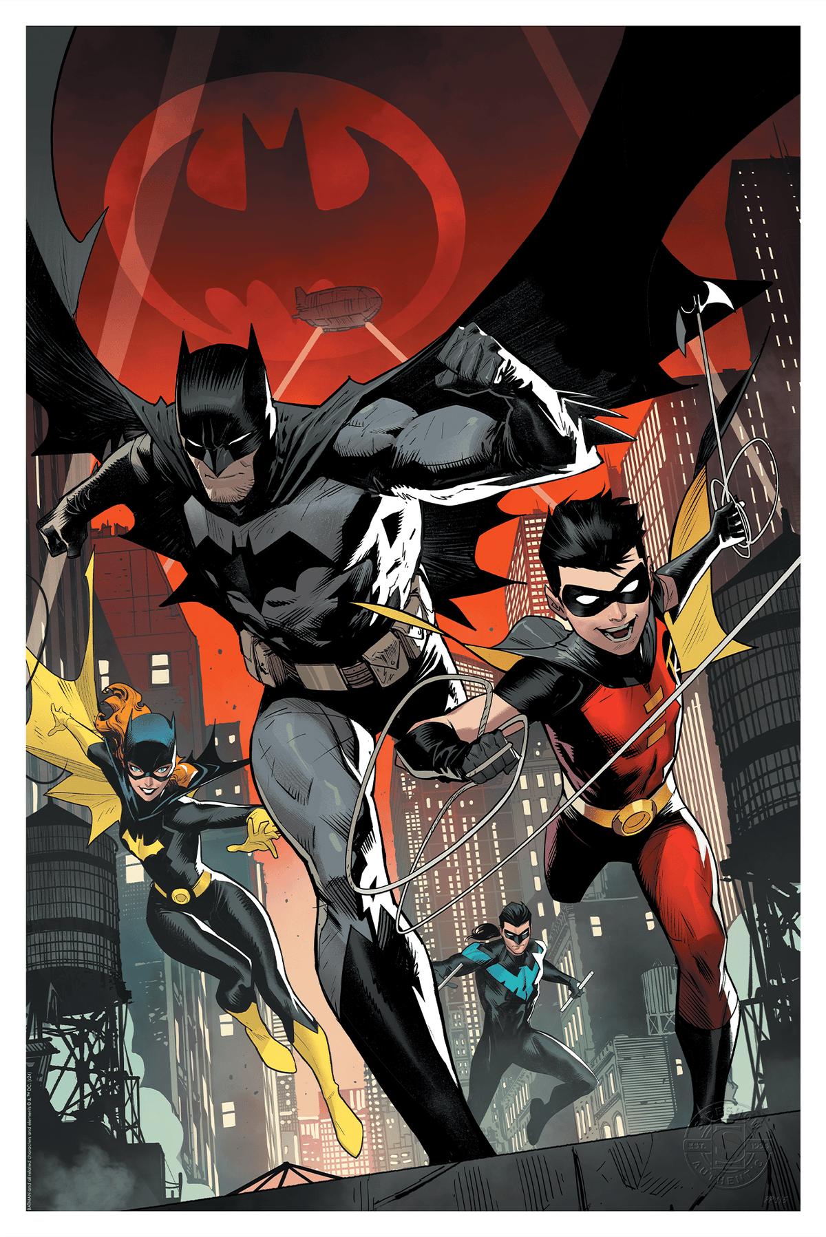 Batman: The Adventures Continue DC Batgirl Batman Nightwing Robin (Art Print)