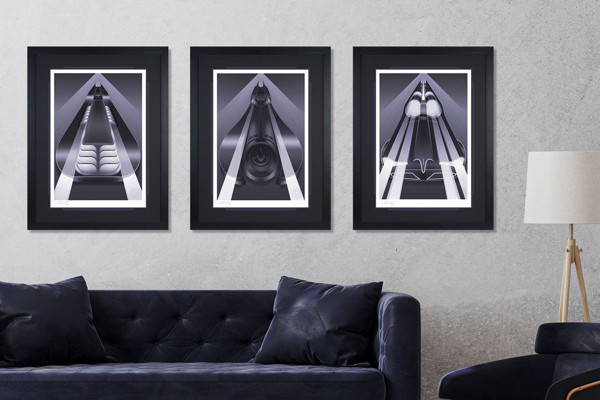 Batmobile Set DC Batman Batmobile (Art Print)