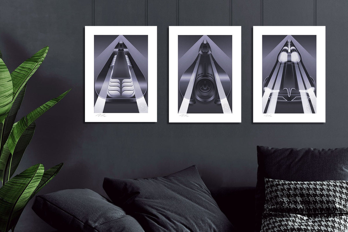 Batmobile Set DC Batman Batmobile (Art Print)