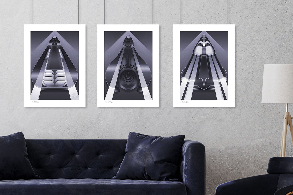 Batmobile Set DC Batman Batmobile (Art Print)