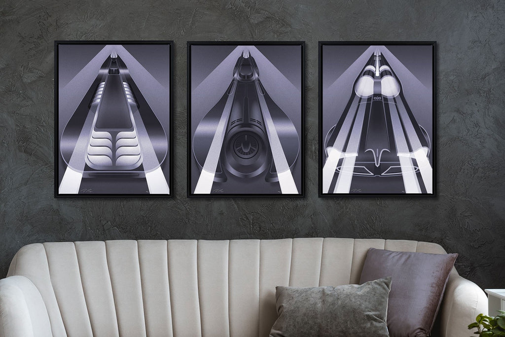 Batmobile Set DC Batman Batmobile (Art Print)