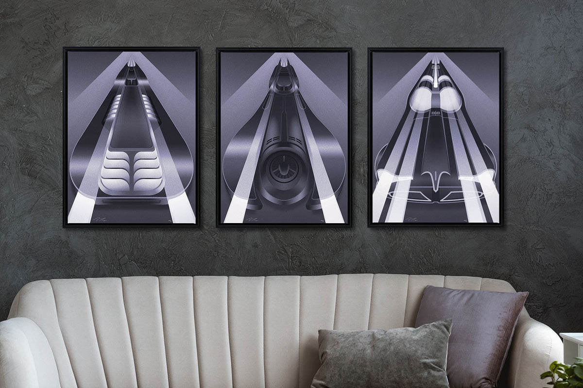 Batmobile Set DC Batman Batmobile (Art Print)