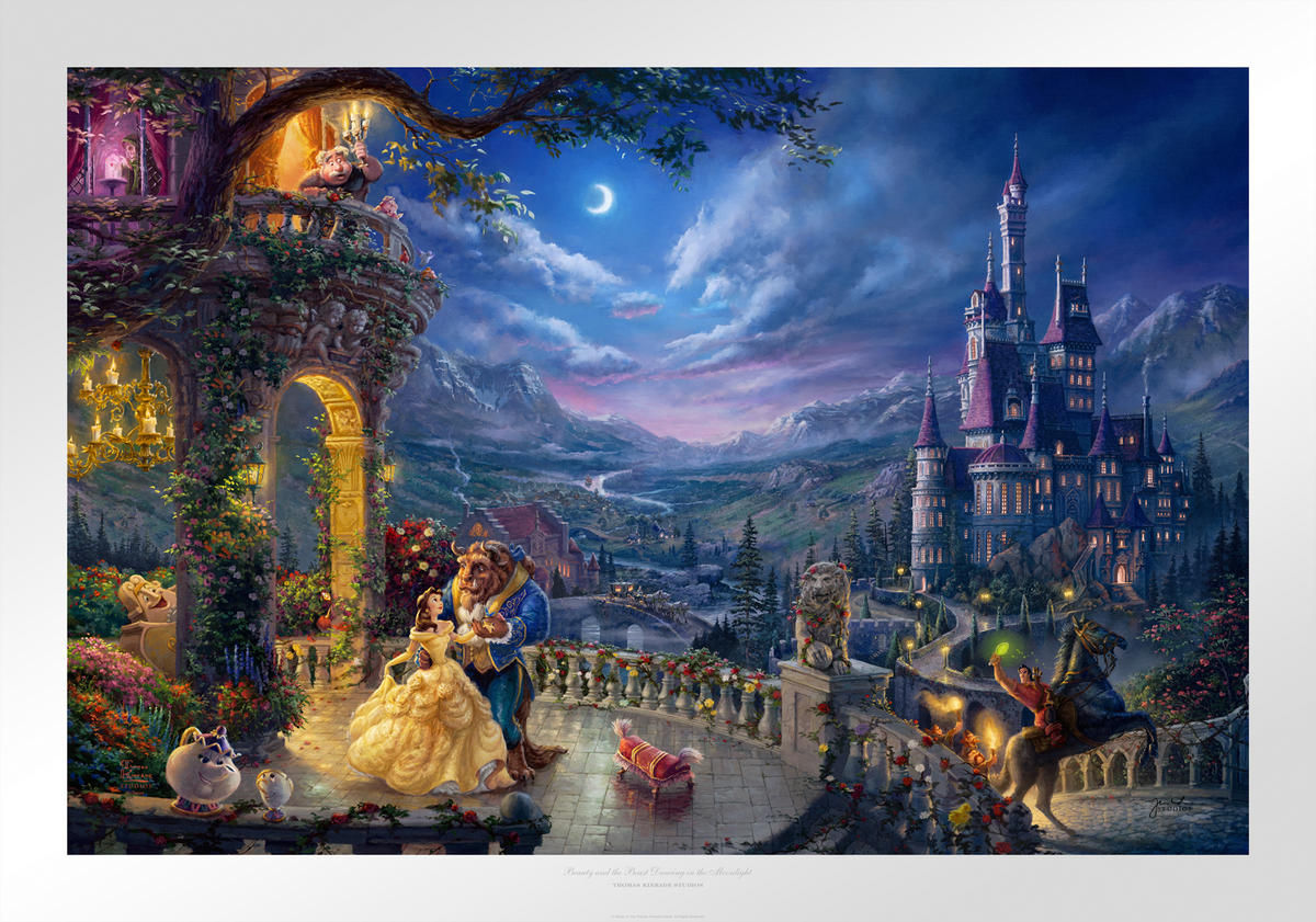 Beauty and the Beast Dancing in the Moonlight Disney & Pixar Belle Beast (Disney) (Art Print)