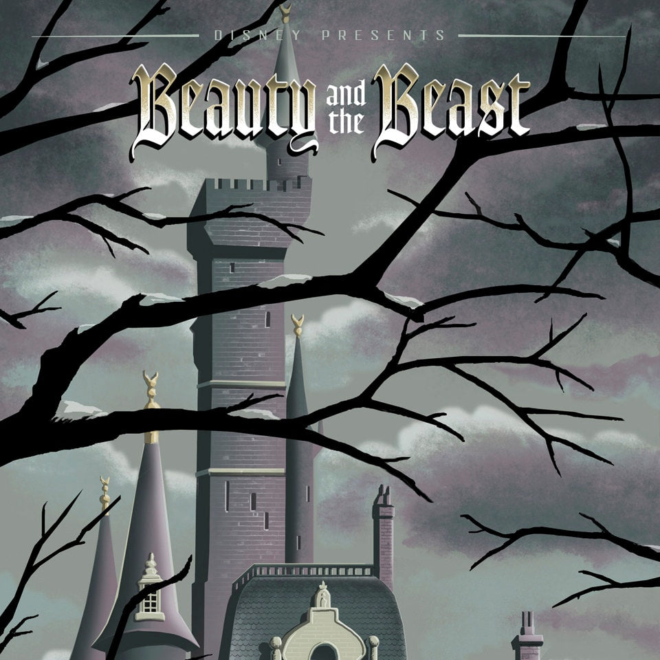 Beauty and the Beast Disney Belle Beast (Disney) (Art Print)