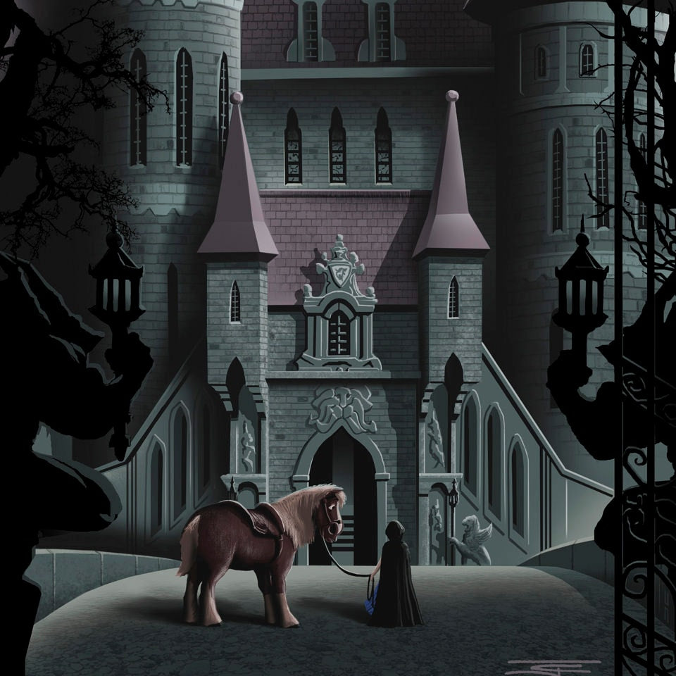 Beauty and the Beast Disney Belle Beast (Disney) (Art Print)