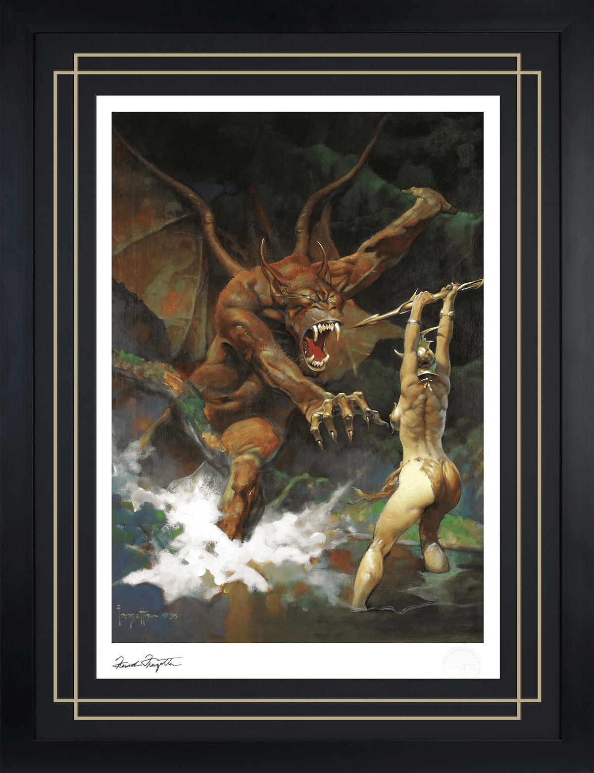 Beauty and the Beast Frank Frazetta Beauty Beast (Frazetta) (Art Print)
