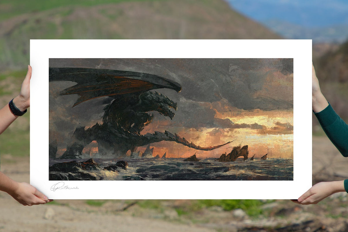 Before the Storm Greg Rutkowski Dragon (Art Print)