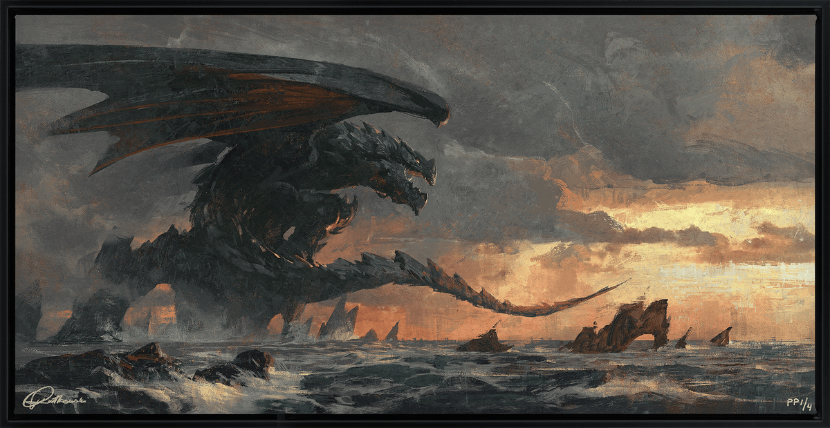 Before the Storm Greg Rutkowski Dragon (Art Print)