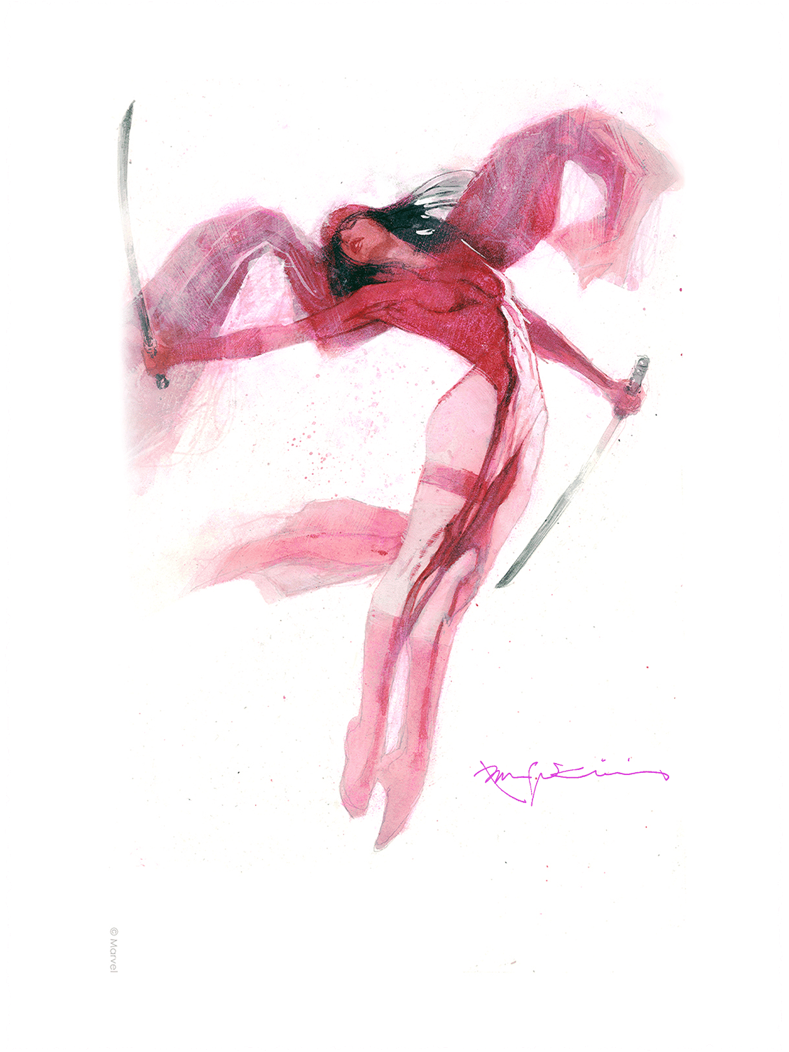 Elektra: Crimson Grace Marvel (Art Print)