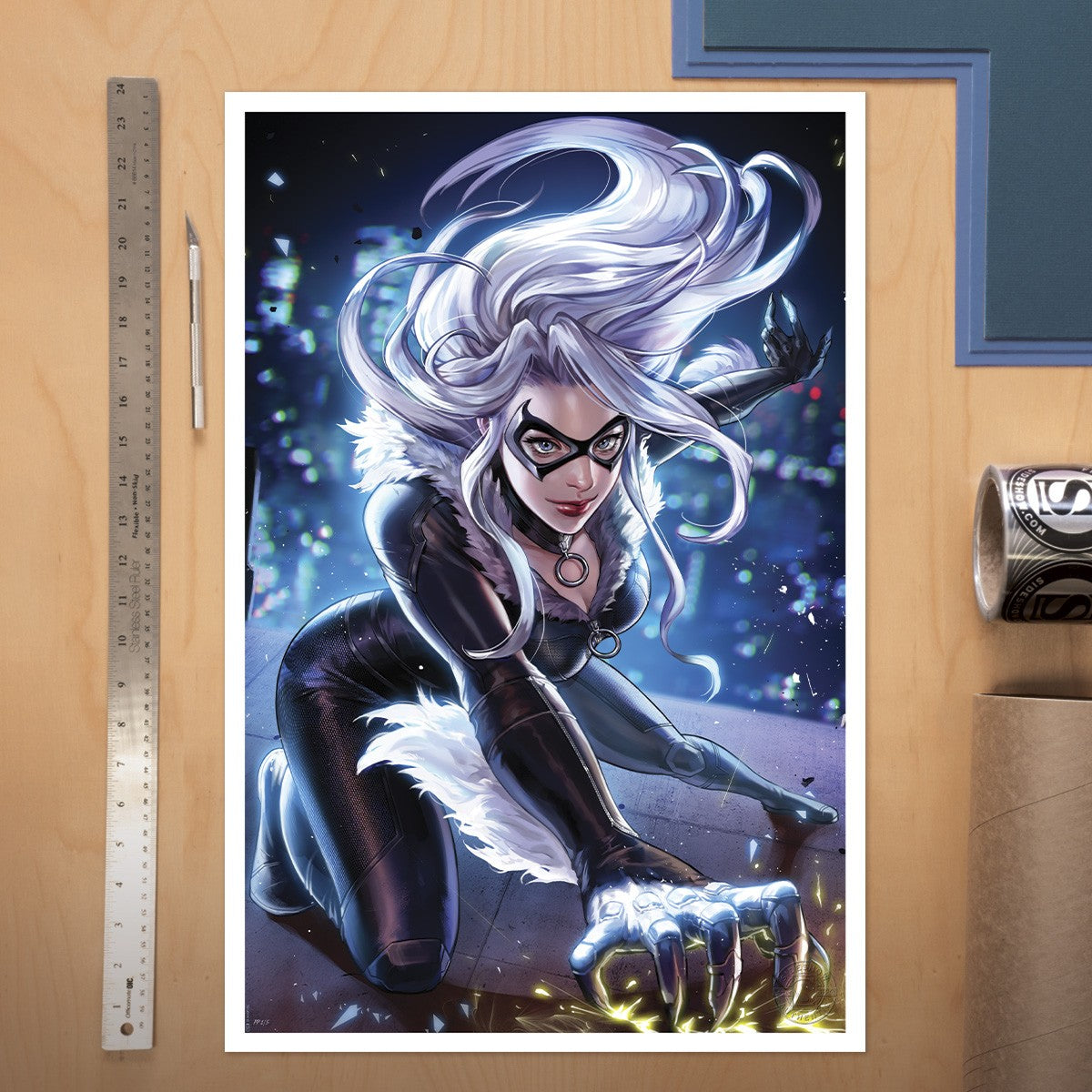 Black Cat Marvel (Art Print)