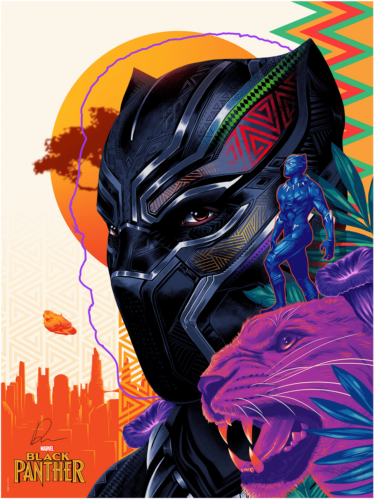 Black Panther: Long Live the King Marvel (Movie Poster)