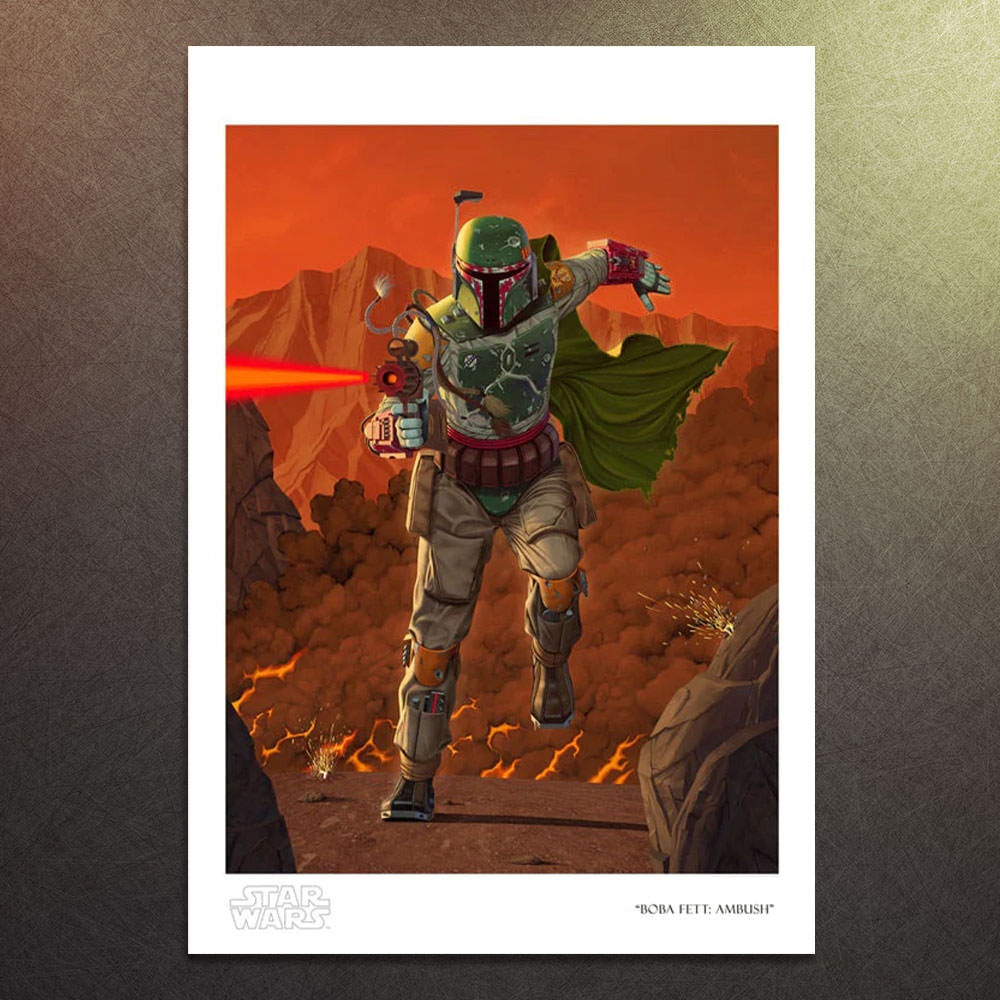 Boba Fett Ambush Star Wars (Art Print)