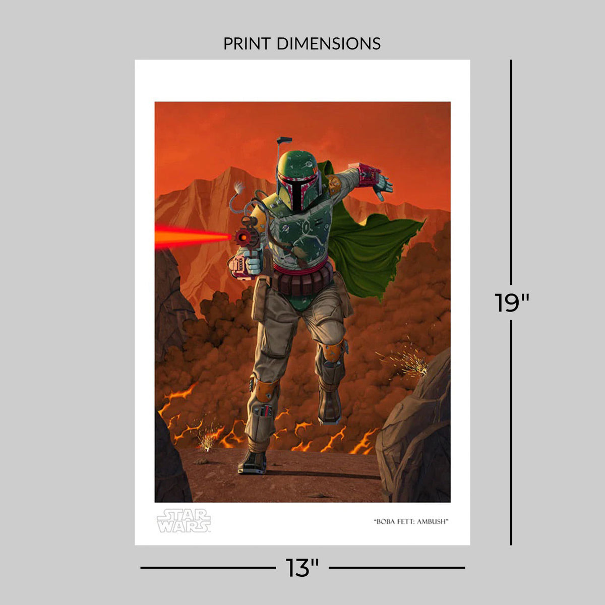 Boba Fett Ambush Star Wars (Art Print)