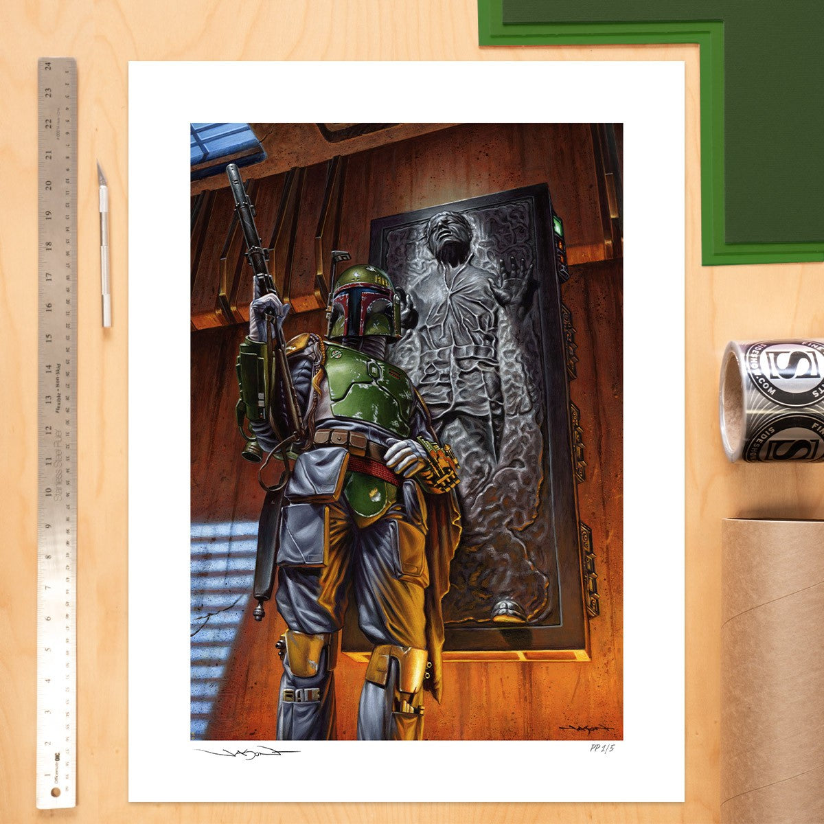 Boba Fett: The Bounty Star Wars Boba Fett Han Solo (Art Print)
