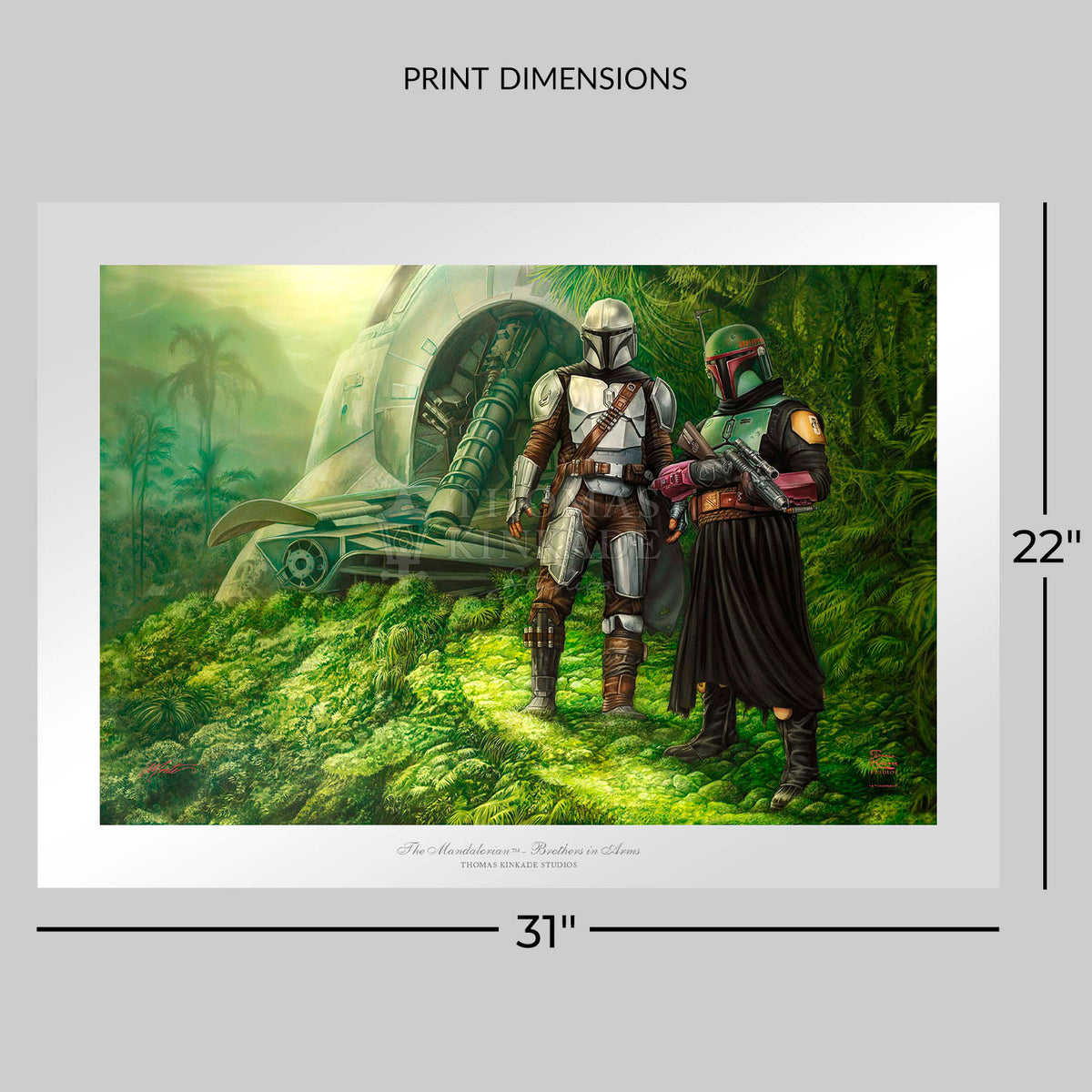 Brothers in Arms Star Wars Boba Fett The Mandalorian (Art Print)
