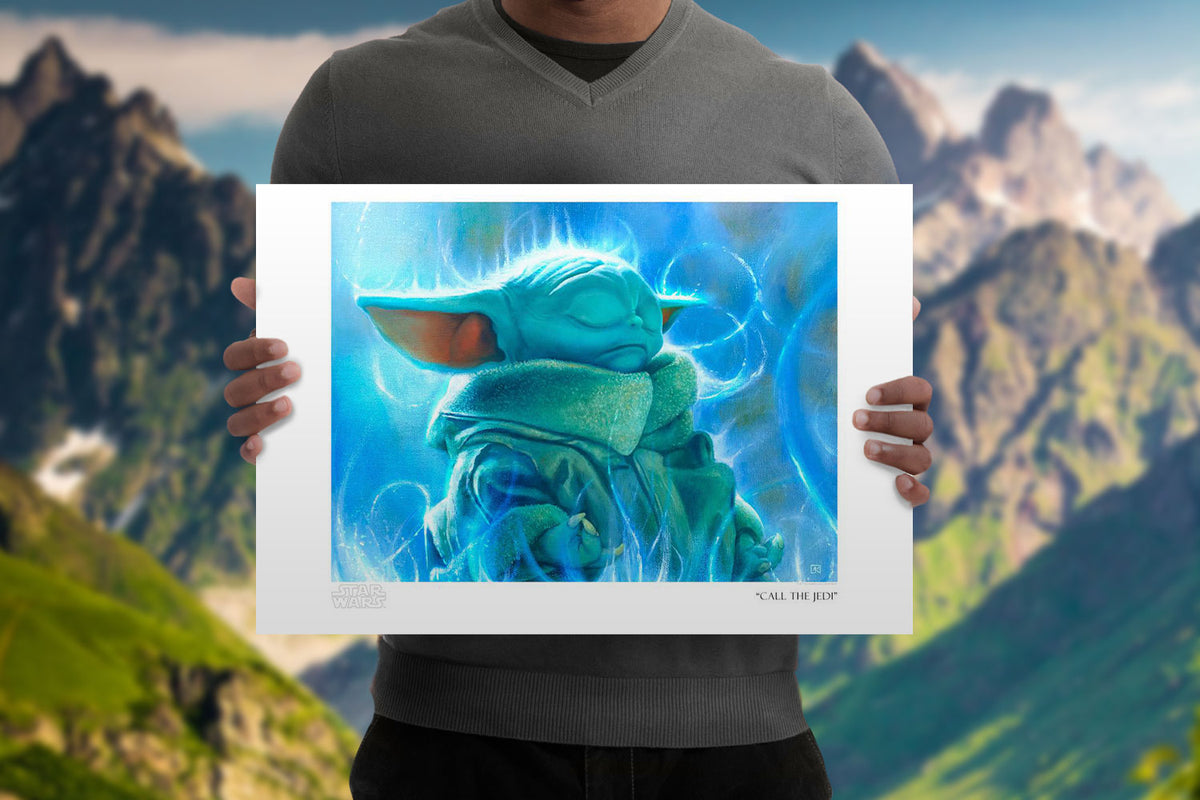 Call the Jedi Star Wars The Child Grogu (Art Print)