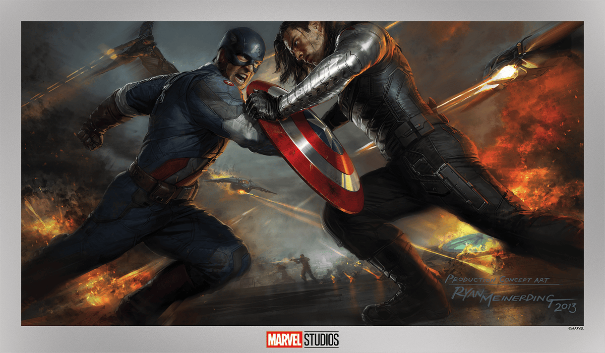 Captain America: The Winter Soldier Marvel Captain America Winter Soldier (Art Print)