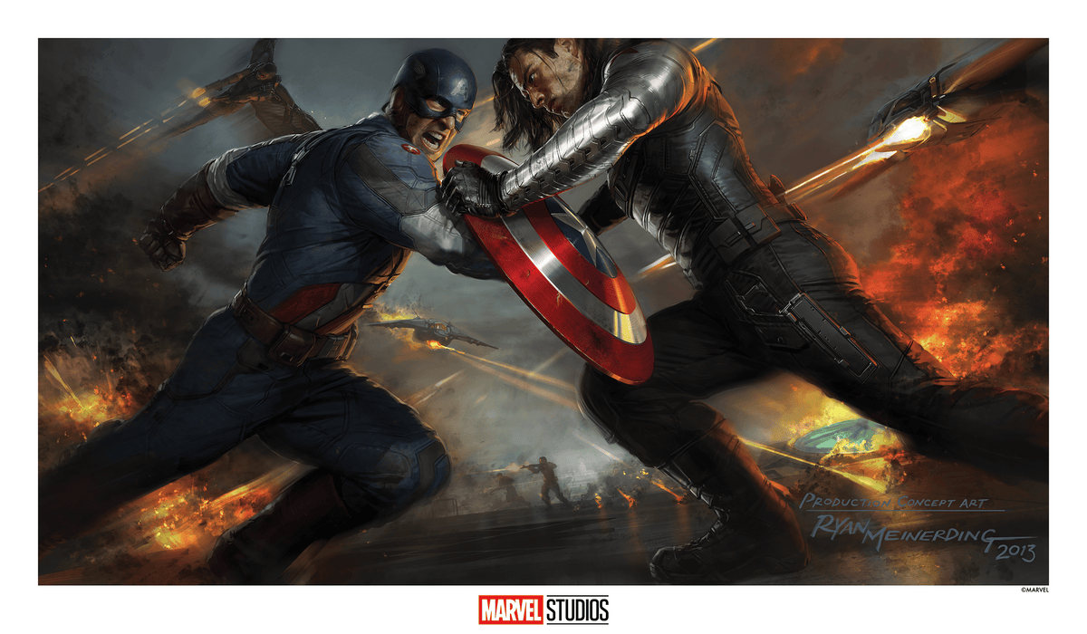 Captain America: The Winter Soldier Marvel Captain America Winter Soldier (Art Print)