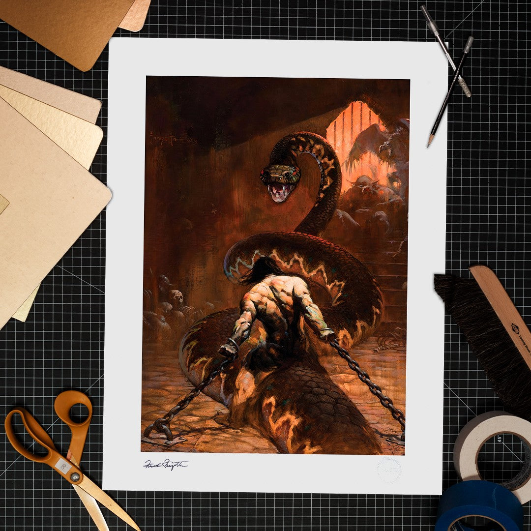 Chained Frank Frazetta (Art Print)