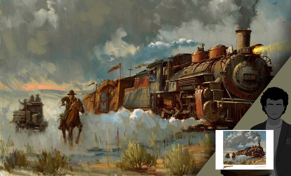 Chasing the Iron Horse Indiana Jones (Art Print)