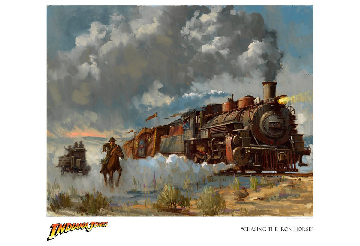 Chasing the Iron Horse Indiana Jones (Art Print)