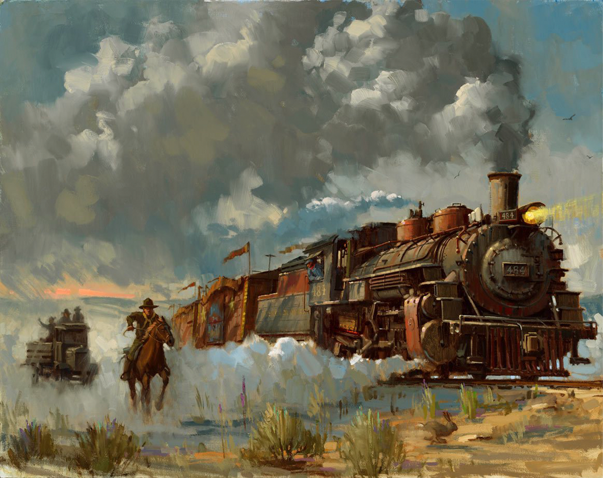 Chasing the Iron Horse Indiana Jones (Art Print)