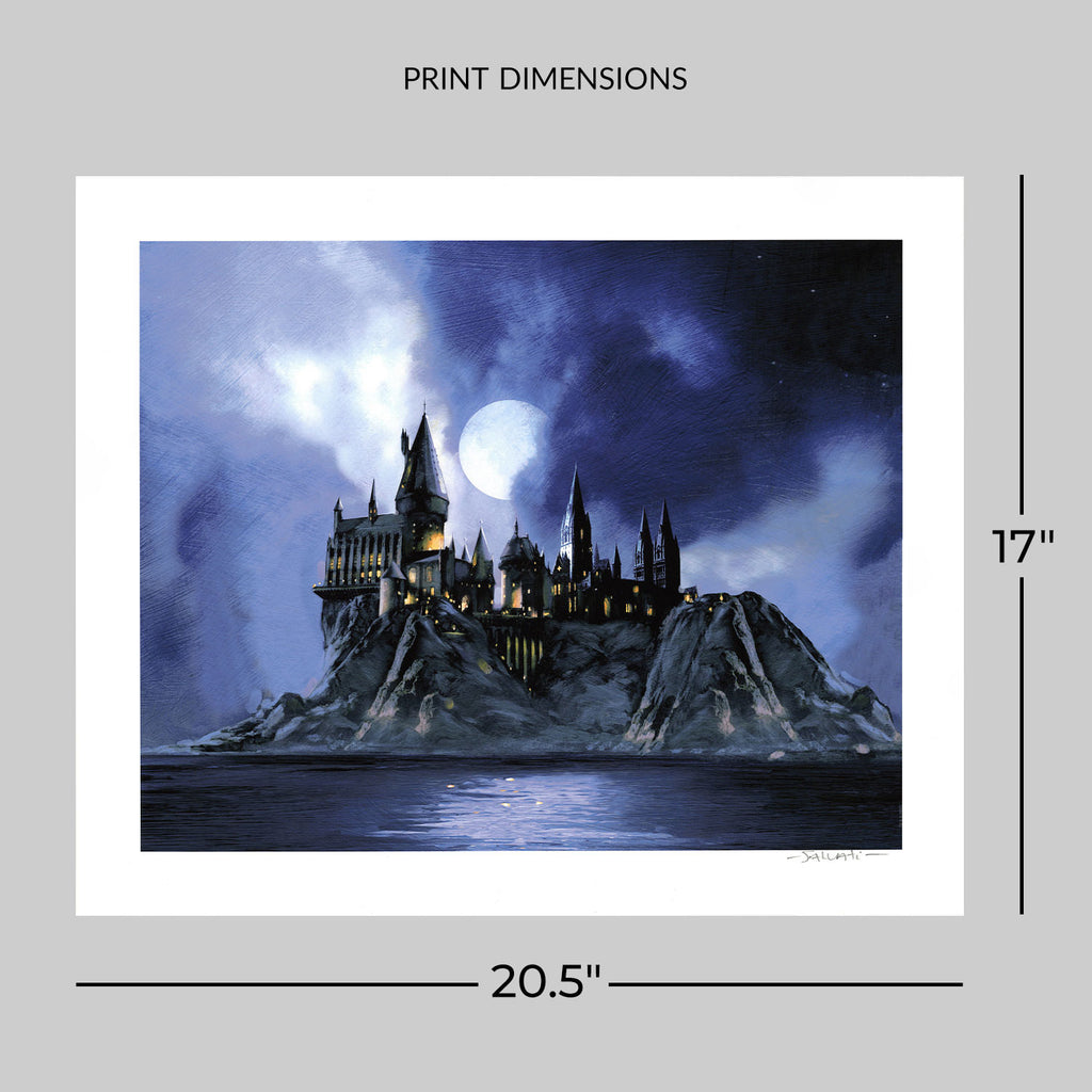 Full Moon at Hogwarts Harry Potter (Art Print)