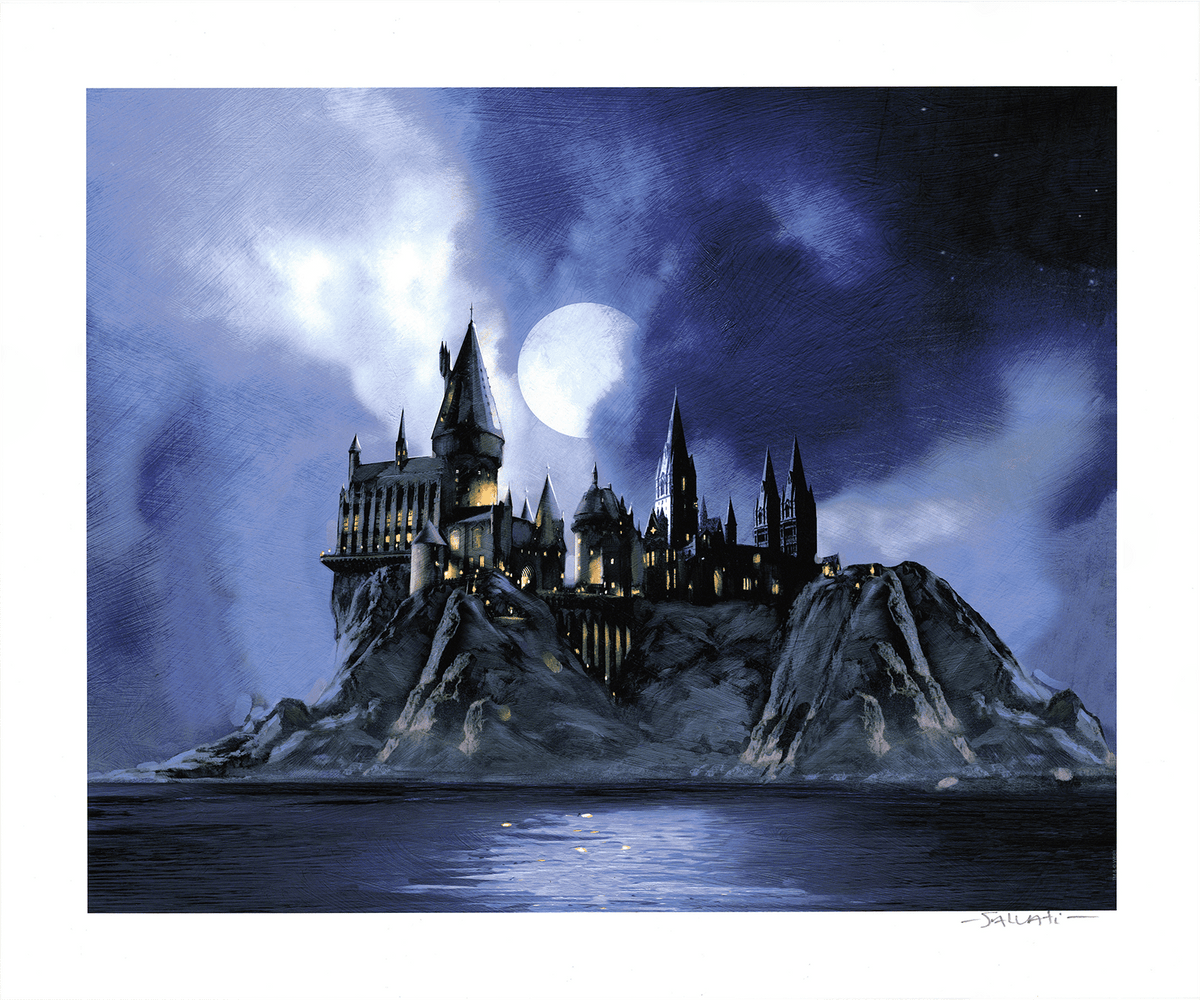 Full Moon at Hogwarts Harry Potter (Art Print)