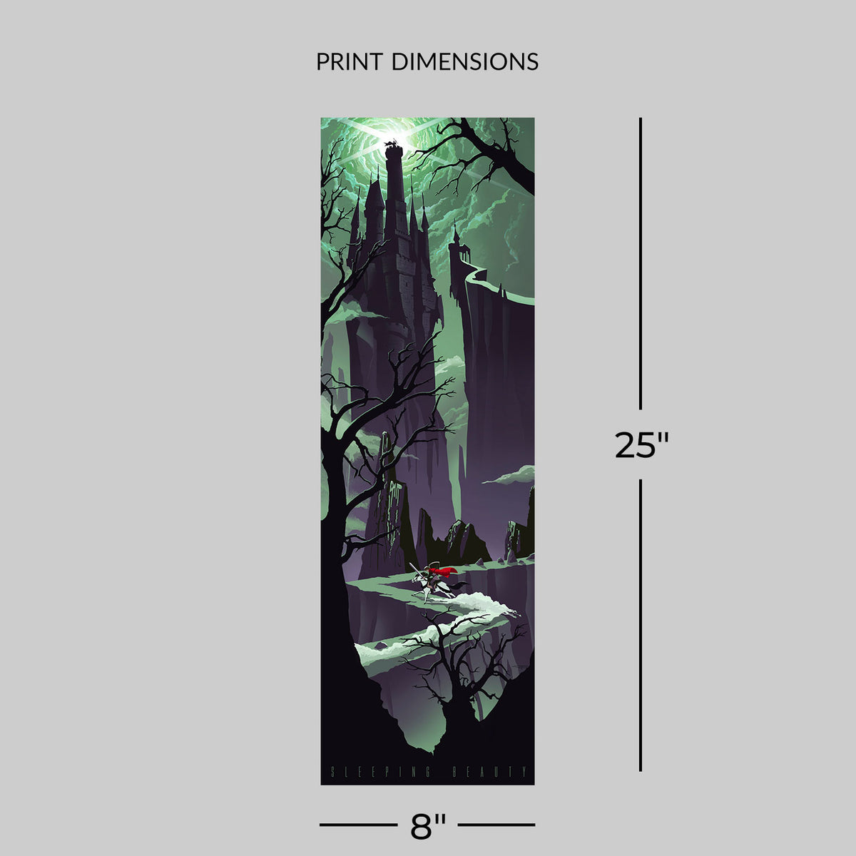 Approaching Maleficent's Castle Disney Maleficent Aurora (Art Print)
