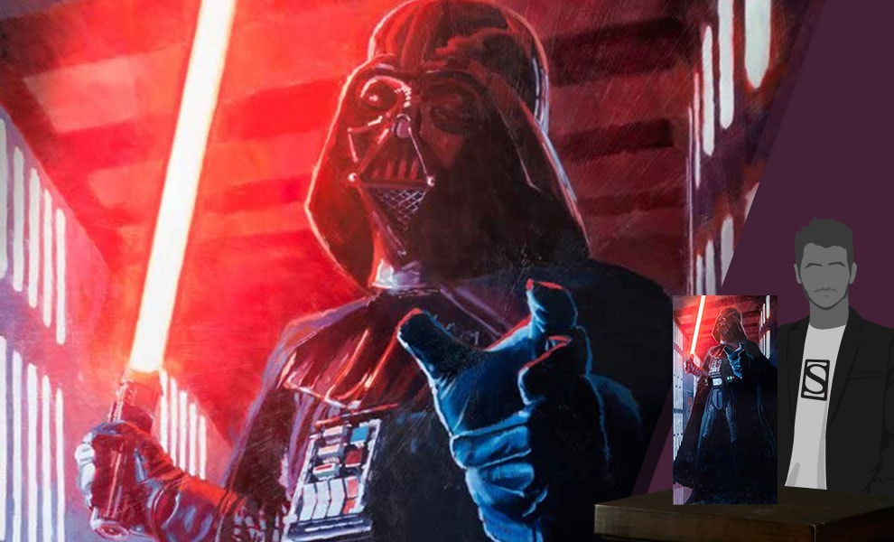 Confronting Vader Star Wars Darth Vader (Art Print)
