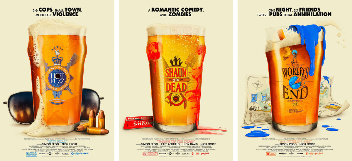 Cornetto Trilogy Set #1 (Art Print)
